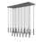 Z-Lite Forest 23 Light 12" LED Linear Chandelier, Black/Black