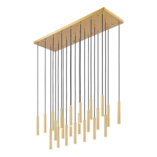 Z-Lite Forest 23 Light 12" LED Linear Chandelier, Gold/Gold - 919MP12-23L-MGLD-LED