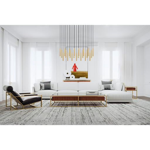 Z-Lite Forest 23 Light 12" LED Linear Chandelier, Gold/Gold