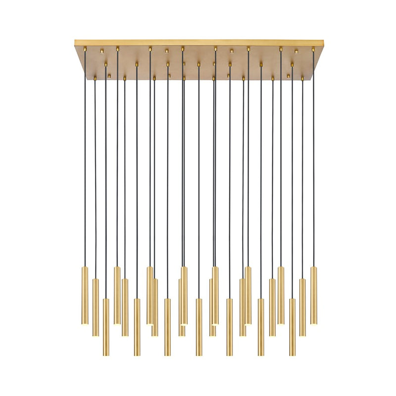 Z-Lite Forest 23Lt 12" LED Linear Chandelier, Gold/Gold