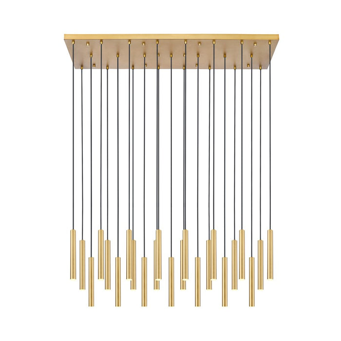Z-Lite Forest 23 Light 12" LED Linear Chandelier, Gold/Gold