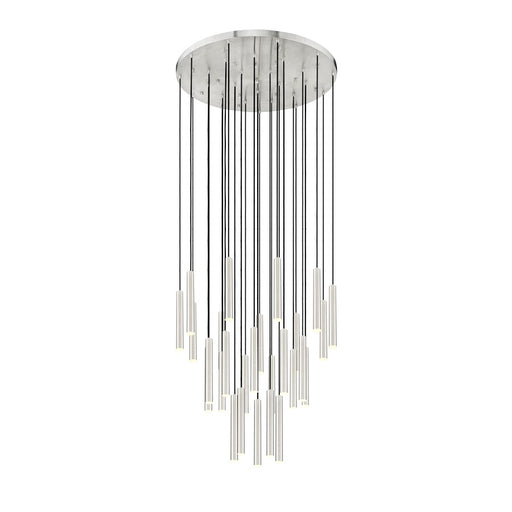 Z-Lite Forest 27 Light 12" LED Chandelier, Nickel/Nickel - 919MP12-27R-BN-LED
