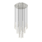 Z-Lite Forest 27Lt 12" LED Chandelier, Nickel/Nickel - 919MP12-27R-BN-LED