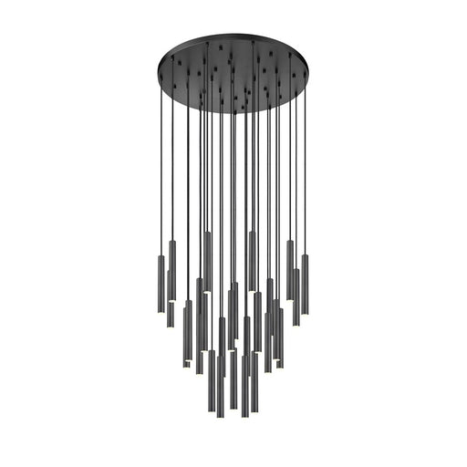 Z-Lite Forest 27Lt 12" LED Chandelier, Black/Black - 919MP12-27R-MB-LED