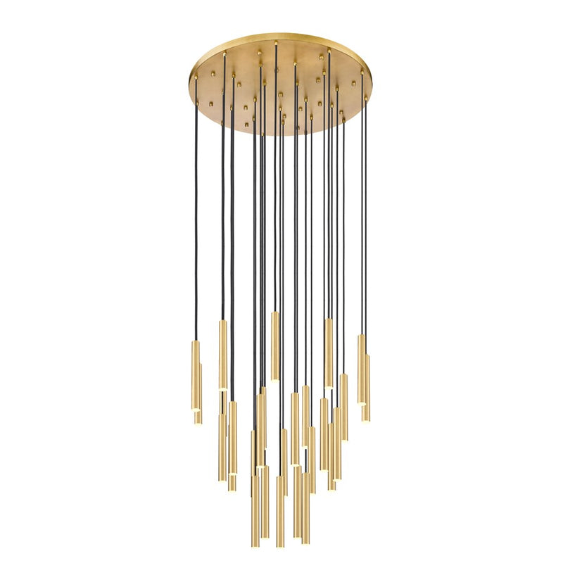 Z-Lite Forest 27Lt 12" LED Chandelier, Gold/Gold - 919MP12-27R-MGLD-LED