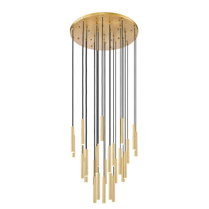 Z-Lite Forest 27 Light 12" LED Chandelier, Gold/Gold - 919MP12-27R-MGLD-LED