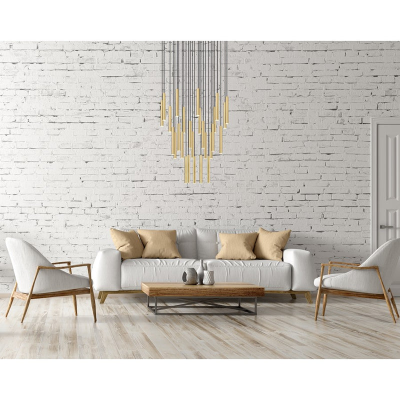Z-Lite Forest 27Lt 12" LED Chandelier, Gold/Gold