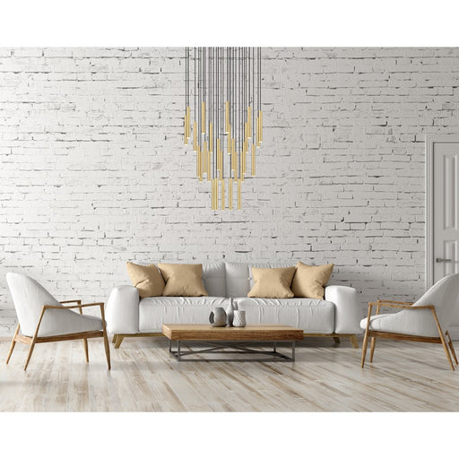 Z-Lite Forest 27Lt 12" LED Chandelier, Gold/Gold