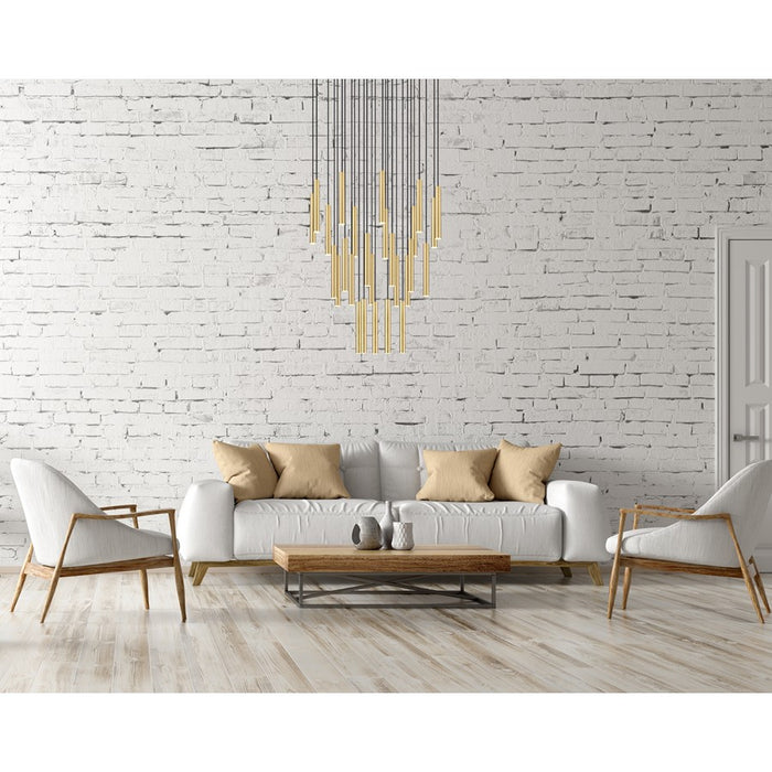 Z-Lite Forest 27 Light 12" LED Chandelier, Gold/Gold