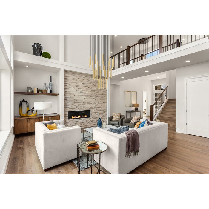 Z-Lite Forest 27Lt 12" LED Chandelier, Gold/Gold