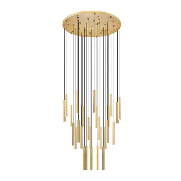 Z-Lite Forest 27Lt 12" LED Chandelier, Gold/Gold