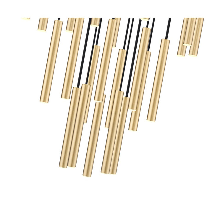 Z-Lite Forest 27Lt 12" LED Chandelier, Gold/Gold