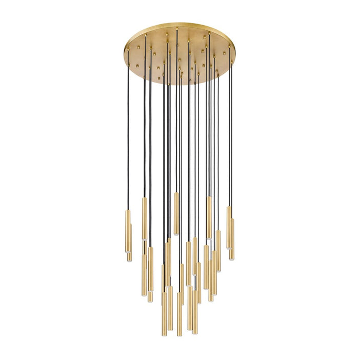 Z-Lite Forest 27Lt 12" LED Chandelier, Gold/Gold