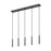 Z-Lite Forest 5Lt 12" LED Linear Chandelier, Black/Black - 919MP12-5L-MB-LED