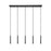 Z-Lite Forest 5 Light 12" LED Linear Chandelier, Black/Black
