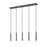 Z-Lite Forest 5 Light 12" LED Linear Chandelier, Black/Black