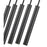 Z-Lite Forest 5 Light 12" LED Linear Chandelier, Black/Black
