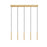 Z-Lite Forest 5Lt 12" LED Linear Chandelier, Gold/Gold