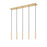 Z-Lite Forest 5Lt 12" LED Linear Chandelier, Gold/Gold