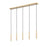 Z-Lite Forest 5Lt 12" LED Linear Chandelier, Gold/Gold