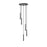 Z-Lite Forest 5 Light 12" LED Chandelier, Black/Black