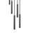 Z-Lite Forest 5 Light 12" LED Chandelier, Black/Black
