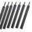 Z-Lite Forest 7 Light 12" LED Linear Chandelier, Black/Black