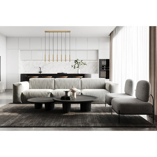 Z-Lite Forest 7Lt 12" LED Linear Chandelier, Gold/Gold