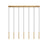 Z-Lite Forest 7 Light 12" LED Linear Chandelier, Gold/Gold