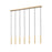 Z-Lite Forest 7 Light 12" LED Linear Chandelier, Gold/Gold
