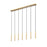 Z-Lite Forest 7 Light 12" LED Linear Chandelier, Gold/Gold