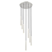 Z-Lite Forest 7 Light 12" LED Chandelier, Nickel/Nickel - 919MP12-7R-BN-LED
