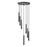 Z-Lite Forest 7 Light 12" LED Chandelier, Black/Black