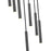 Z-Lite Forest 7 Light 12" LED Chandelier, Black/Black