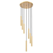 Z-Lite Forest 7 Light 12" LED Chandelier, Gold/Gold - 919MP12-7R-MGLD-LED