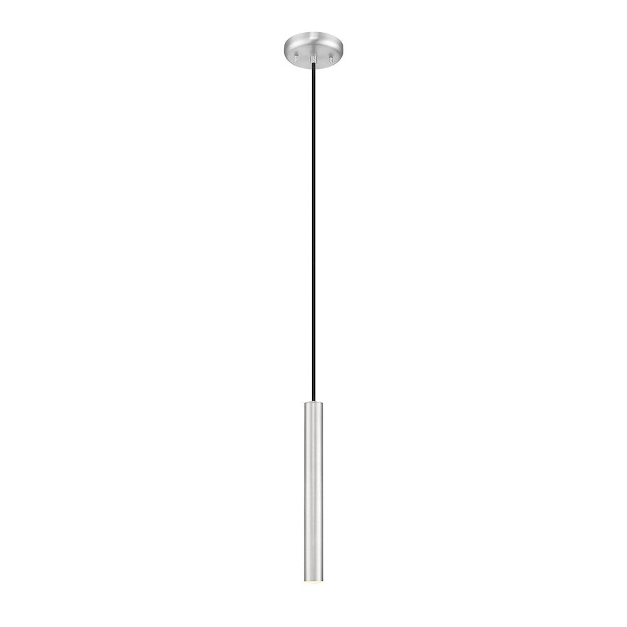 Z-Lite Forest 1 Lt 12" Pendant, Brushed Nickel/Brushed Nickel - 919MP12-BN-LED