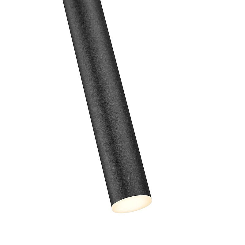 Z-Lite Forest 1 Light 12" Pendant, Matte Black/Matte Black