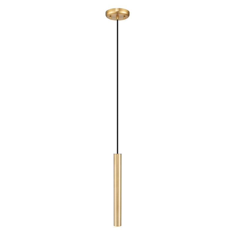 Z-Lite Forest 1 Light 12" Pendant, Modern Gold/Modern Gold