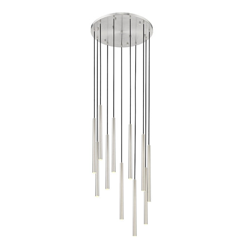 Z-Lite Forest 11 Light 24" Chandelier, Nickel/Nickel - 919MP24-11R-BN-LED
