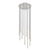 Z-Lite Forest 11Lt 24" Chandelier, Nickel/Nickel - 919MP24-11R-BN-LED