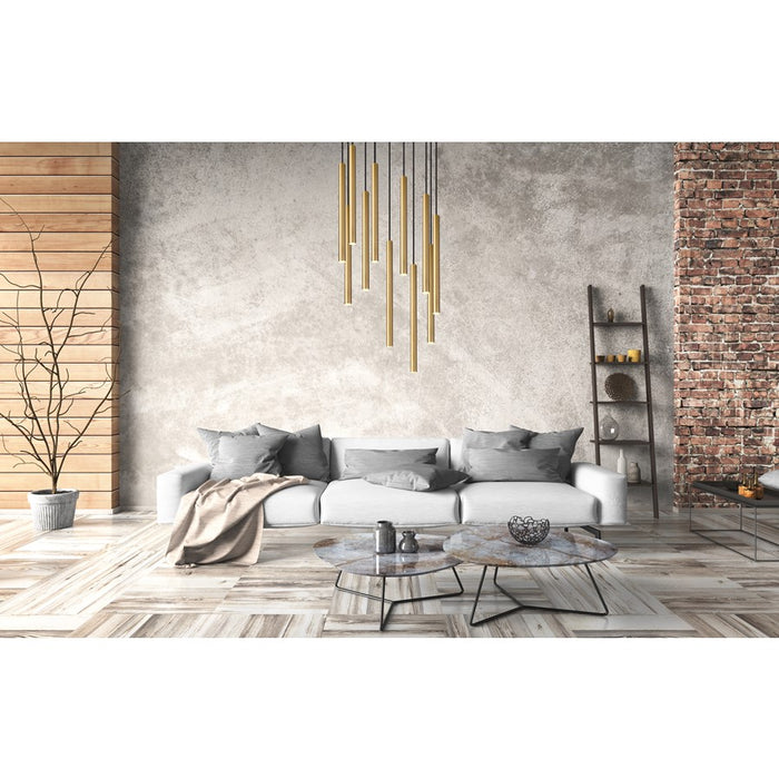 Z-Lite Forest 11Lt 24" LED Chandelier, Gold/Gold