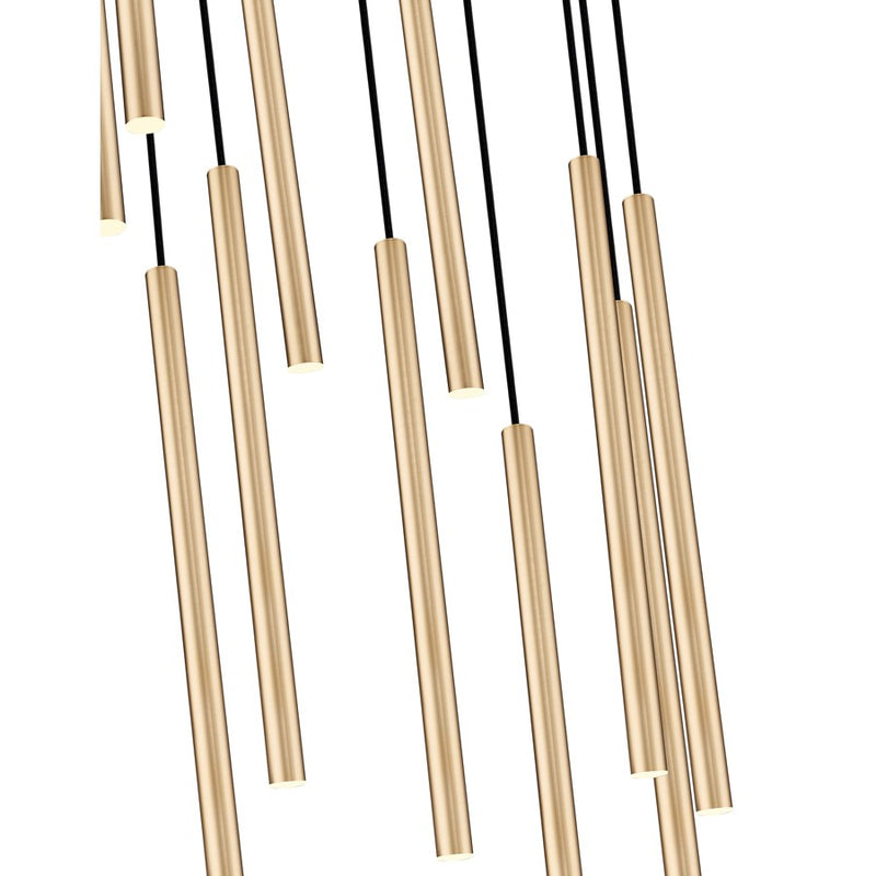 Z-Lite Forest 11Lt 24" LED Chandelier, Gold/Gold