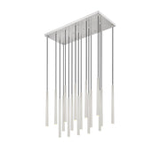 Z-Lite Forest 17 Light 42" LED Linear Chandelier, Nickel/Nickel - 919MP24-17L-BN-LED