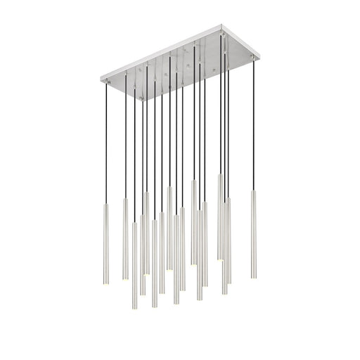 Z-Lite Forest 17 Light 42" LED Linear Chandelier, Nickel/Nickel - 919MP24-17L-BN-LED