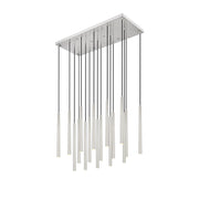 Z-Lite Forest 17Lt 42" LED Linear Chandelier, Nickel/Nickel - 919MP24-17L-BN-LED