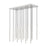 Z-Lite Forest 17 Light 42" LED Linear Chandelier, Nickel/Nickel