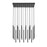 Z-Lite Forest 17 Light 42" LED Linear Chandelier, Black/Black