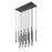 Z-Lite Forest 17 Light 42" LED Linear Chandelier, Black/Black