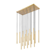 Z-Lite Forest 17 Light 42" LED Linear Chandelier, Gold/Gold - 919MP24-17L-MGLD-LED