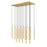 Z-Lite Forest 17 Light 42" LED Linear Chandelier, Gold/Gold